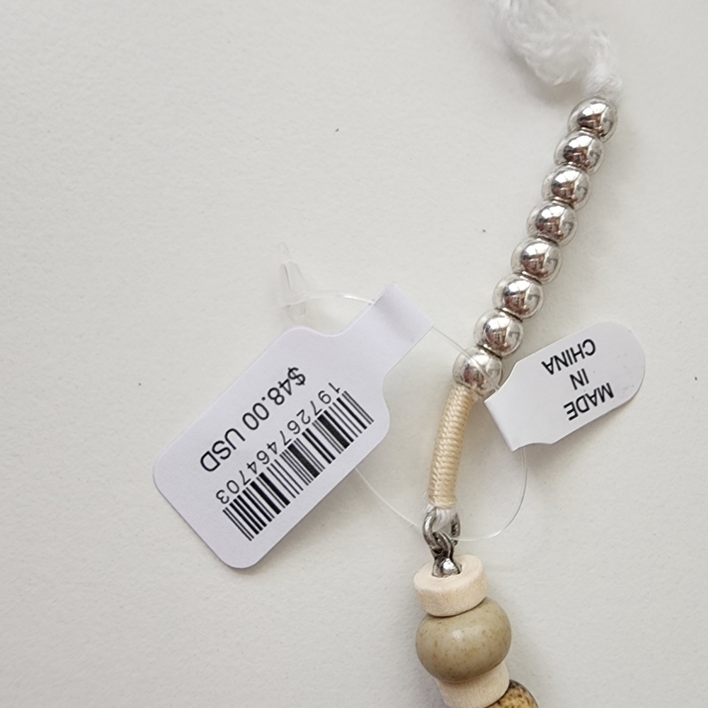NWT Free People White Silver Love Letter To The Sea Shell Necklace - Picture 12 of 13